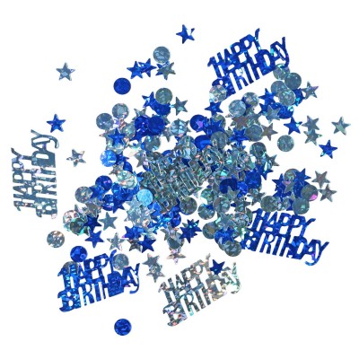 Konfety modré Happy B-Day
