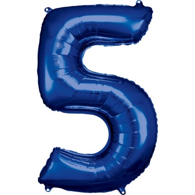 Fóliový balón 5 modrý