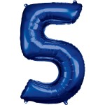 Fóliový balón 5 modrý
