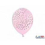 Latexové balóny baby ružová zlaté bodky