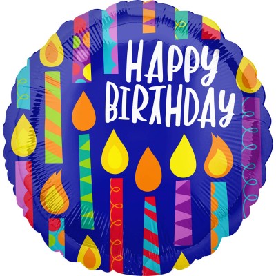 Fóliový balón Happy B-Day sviečky