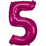 Fóliový balón 5 ružový