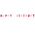 Sviečky Happy Birthday ružové