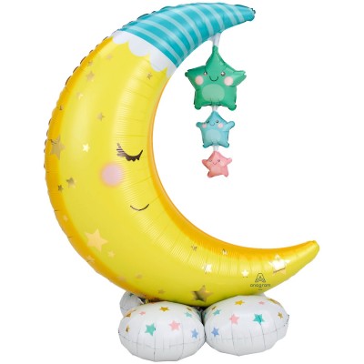 Mega fóliový balón mesiac s hviezdami