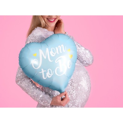 Fóliový balón srdiečko modré Mom to Be