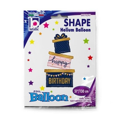 Fóliový balón mega supershape Happy B-Day darčeky