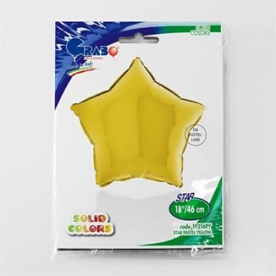 Fóliový balón pastelová žltá hviezda