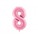 Fóliový balón 8 slabo ružový