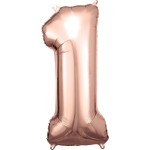 Fóliový balón 1 ružovo zlatý