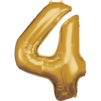 Fóliový balón 4 zlatý