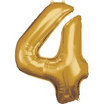 Fóliový balón 4 zlatý