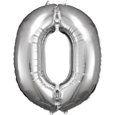 Fóliový balón 0 strieborný