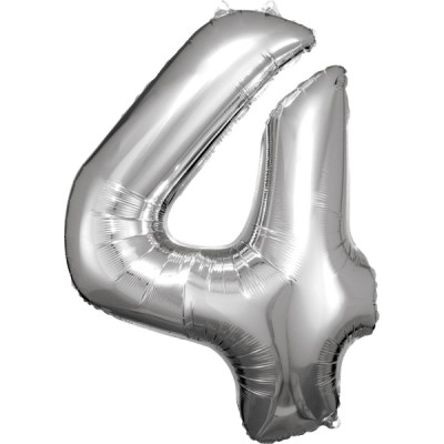 Fóliový balón 4 strieborný