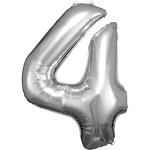 Fóliový balón 4 strieborný