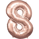 Fóliový balón 8 ružovo zlatý