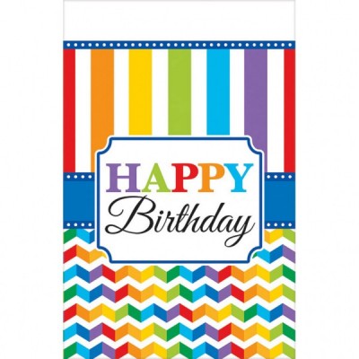 Obrus Happy B-Day farebný