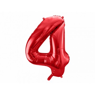 Fóliový balón 4 červený
