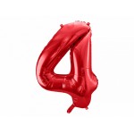 Fóliový balón 4 červený