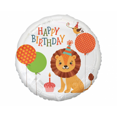 Fóliový balón Lev Happy B-Day