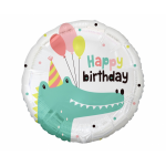 Fóliový balón krokodíl Happy B-Day
