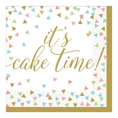 Servítky It's cake time farebné
