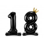 Fóliové číslo 18 na podstavci čierne