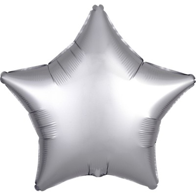 Fóliový balón Satin Luxe béžovo šedá hviezda