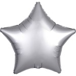 Fóliový balón Satin Luxe béžovo šedá hviezda