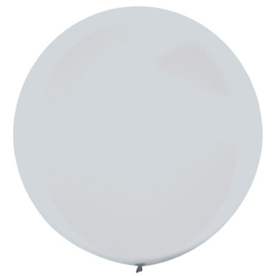 Latexový dekoračný balón metalický strieborný 60 cm