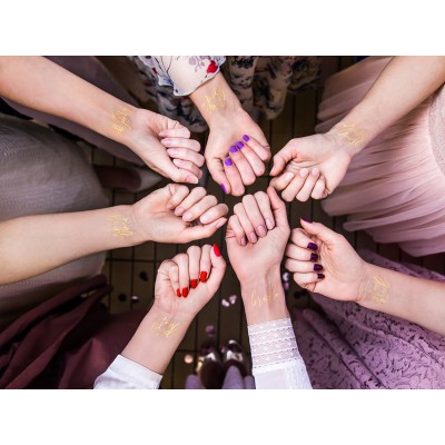 Tetovačky rozlúčka so slobodou Team Bride zlaté