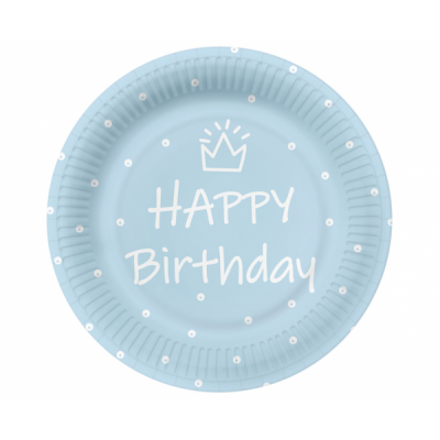 Taniere s korunkou Happy B-Day modré
