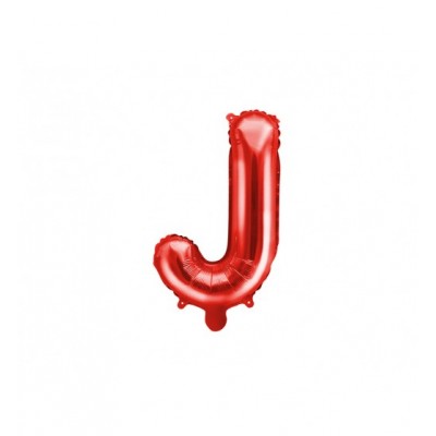 Fóliový balón J červený