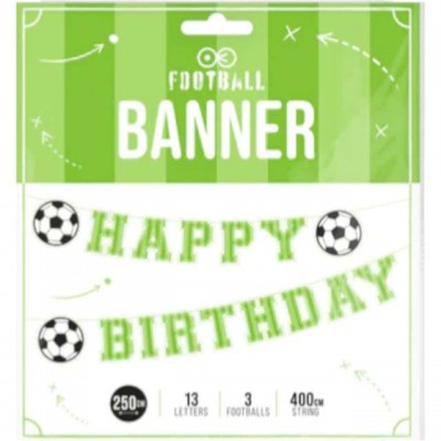 Banner Happy Birthday Futbal