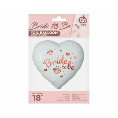 Fóliový balón srdce Bride to Be