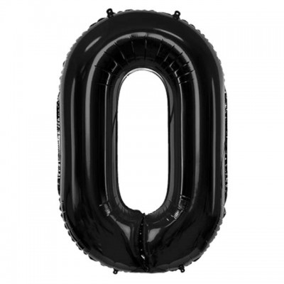 Fóliový balón 0 čierny