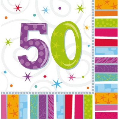 Servítky "50" Happy B-DAY