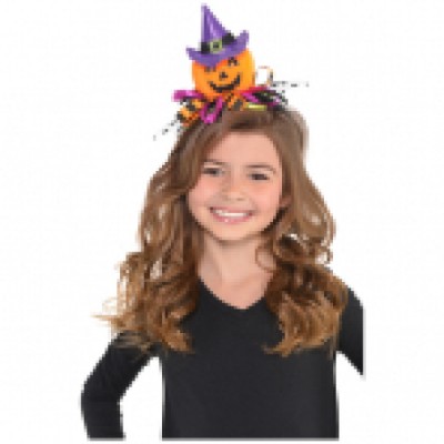 Detská Halloween čelenka Tekvica