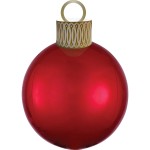 Fóliový balón Orbz vianočná guľa červená