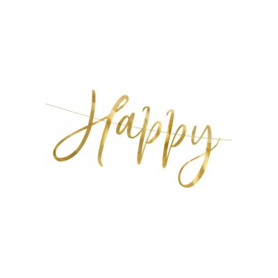 Banner Happy New Year zlatý