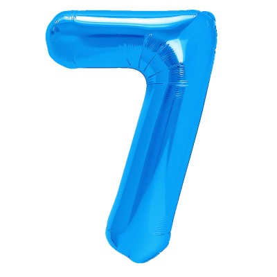 Fóliový balón číslo 7 modré