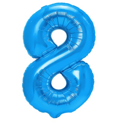 Fóliový balón číslo 8 modré