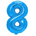 Fóliový balón číslo 8 modré