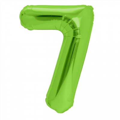 Fóliový balón číslo 7 zelený