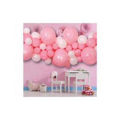 Balónová dekoračná sada Baby pink