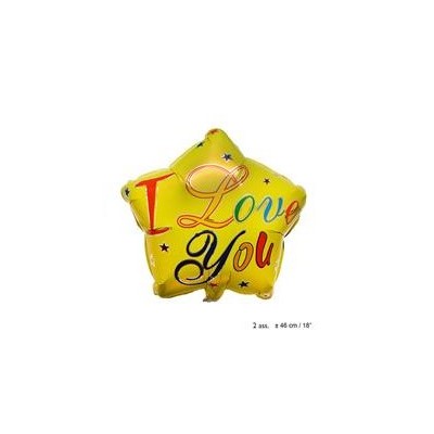 Fóliový balón I Love You hviezda zlatá