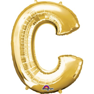 Fóliový balón "C" zlatý