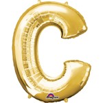 Fóliový balón "C" zlatý